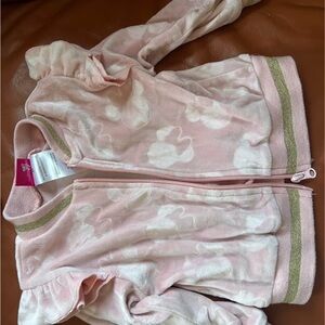 Pink Zip-Up Jacket with Gold Accents